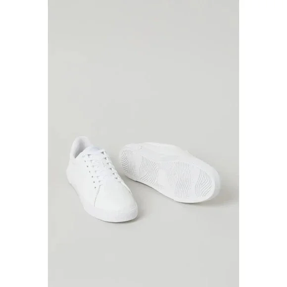 H&M white faux leather fashion sneakers - Picture 1 of 13